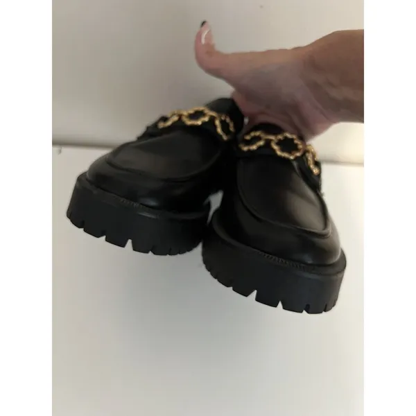 Sam‎ & Libby Chunky Remi Platform Loafer Gold Chain Y2K 90s Style Size 9.5 NEW - Image 5