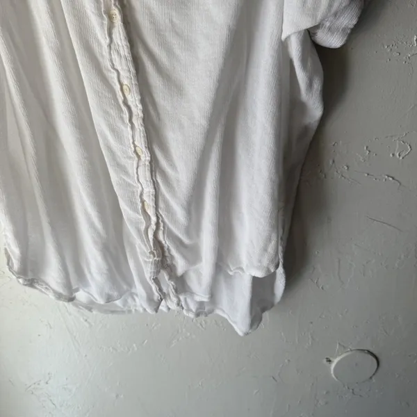 Silence +‎ Noise Shirt Womens Medium Button Front Short Sleeve Cottage Peasant - Image 3