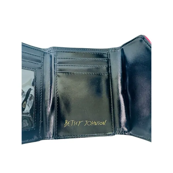 Betsey Johnson‎ Greige XOLANA Flap Wallet Tri-Fold Card Pink Multi Color NWT - Image 5
