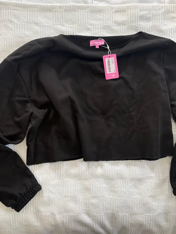 Edikted Aveline Off Shoulder Light Sweatshirt - Image 2