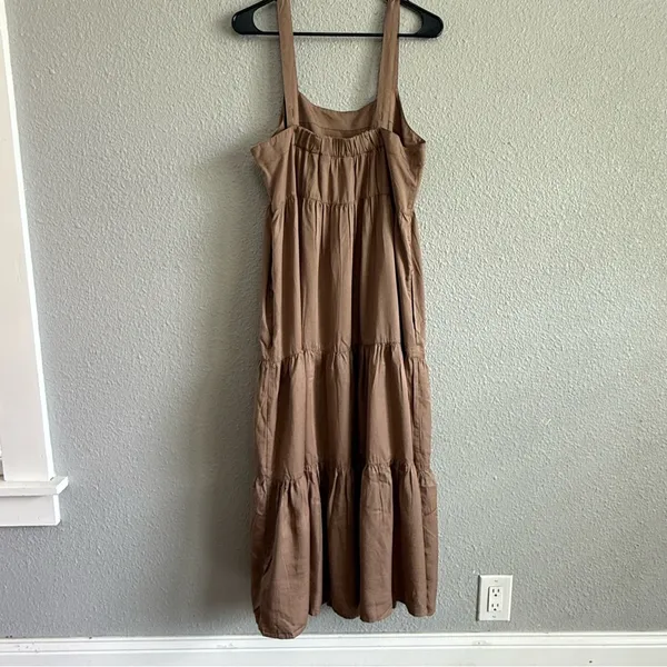 The Drop Womens‎ Britt Tiered Dress, Brown, NWT - Image 5
