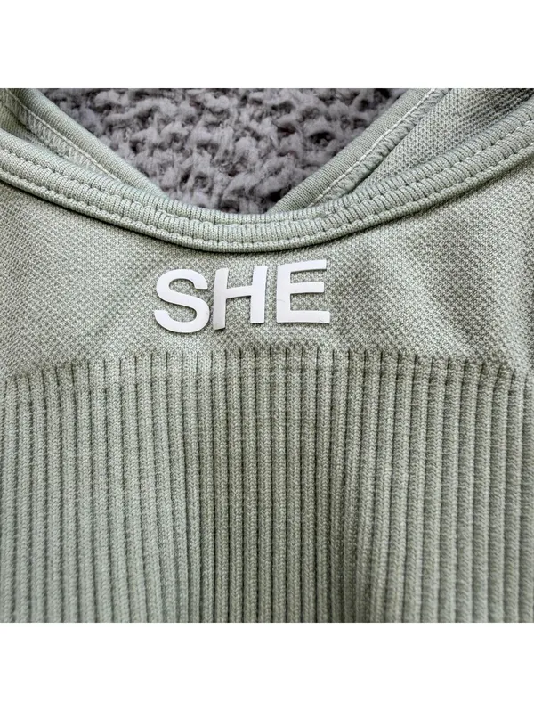 Darc Sport Wolves SHE Seamless Sports Bra S Rare 1 of 500!! Sage Green Limited - Image 3