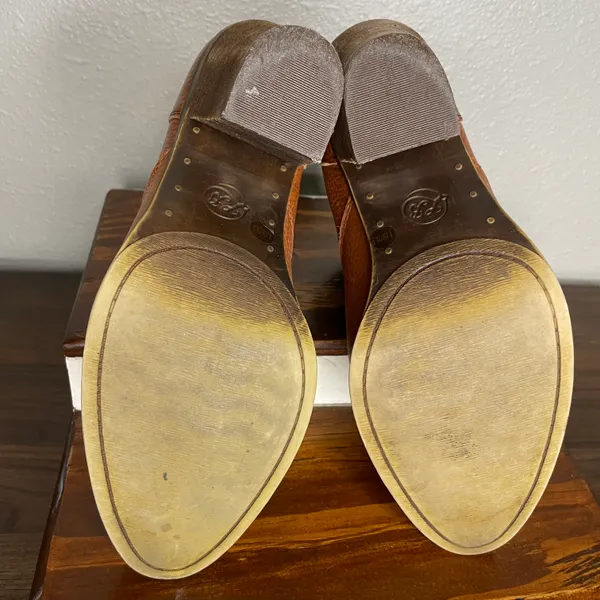 Lucky Brand Ehllen Distressed Tan Ankle Boots Size 8.5 - Image 10