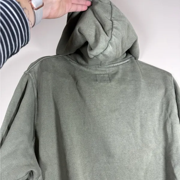 Aerie Sweatshirt Small Green Hoodie Distressed Oversized Slouchy Cozy Boho - Image 2