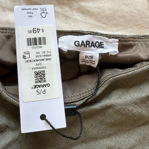 Garage - Paris A-Line Linen Micro Skort - Image 6
