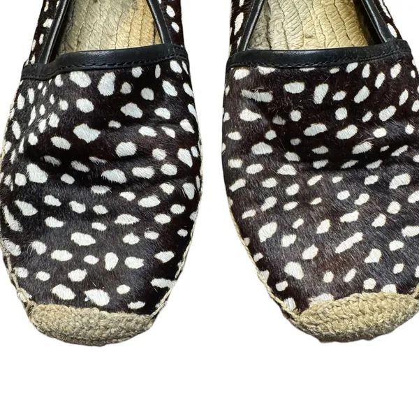 Tory Burch Shoes‎ Womens Size 6 Brown Fur Espadrille Flats Animal Print Casual - Image 2