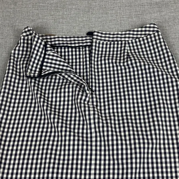 Brooks Brothers Skirt Womens 8 Blue Check A-Line Knee Length Pleated‎ Buckle - Image 9