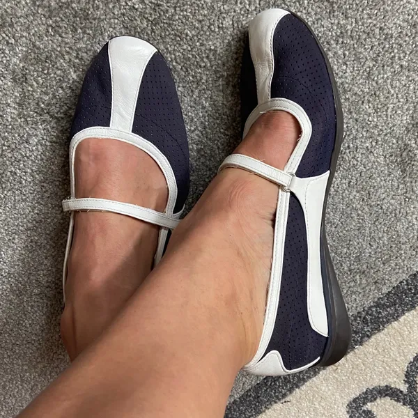 Coldwater Creek Casual comfy leather loafers💙🤍💙 - Image 8