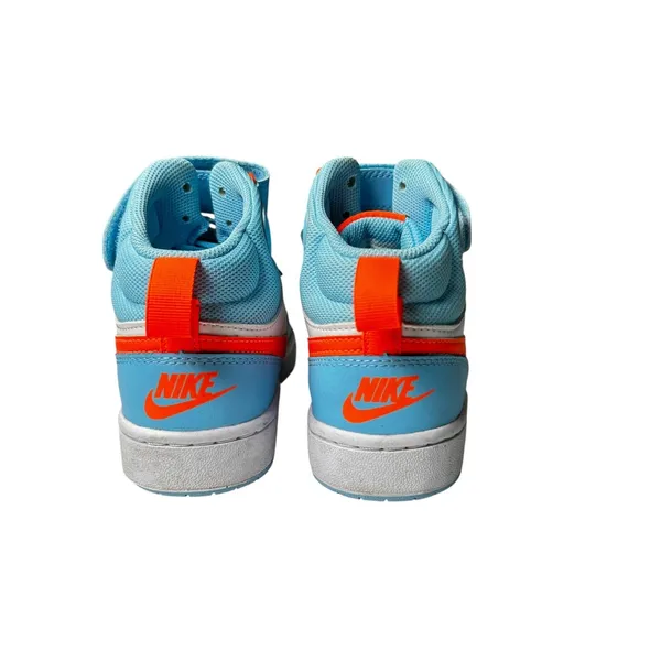 Nike Court Borough Mid 2 GS Blue White Orange High Top Sneakers Youth 4.5Y - Image 7