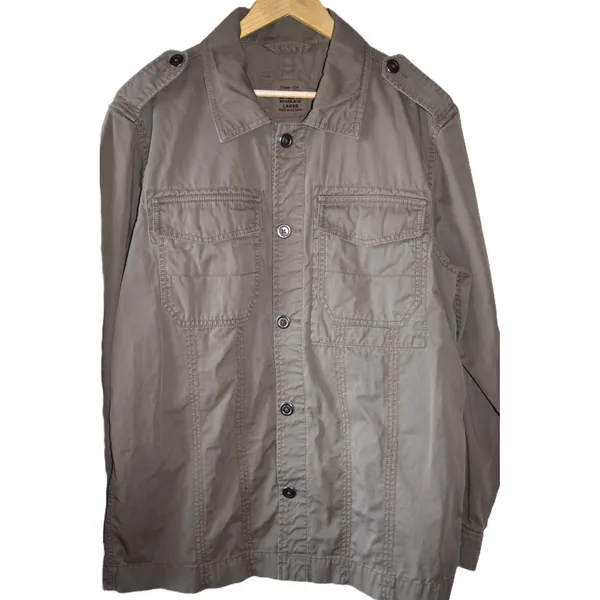 Old Navy Field Jacket Womens Large Olive Green Excellent Utility Military Coat - Image 2