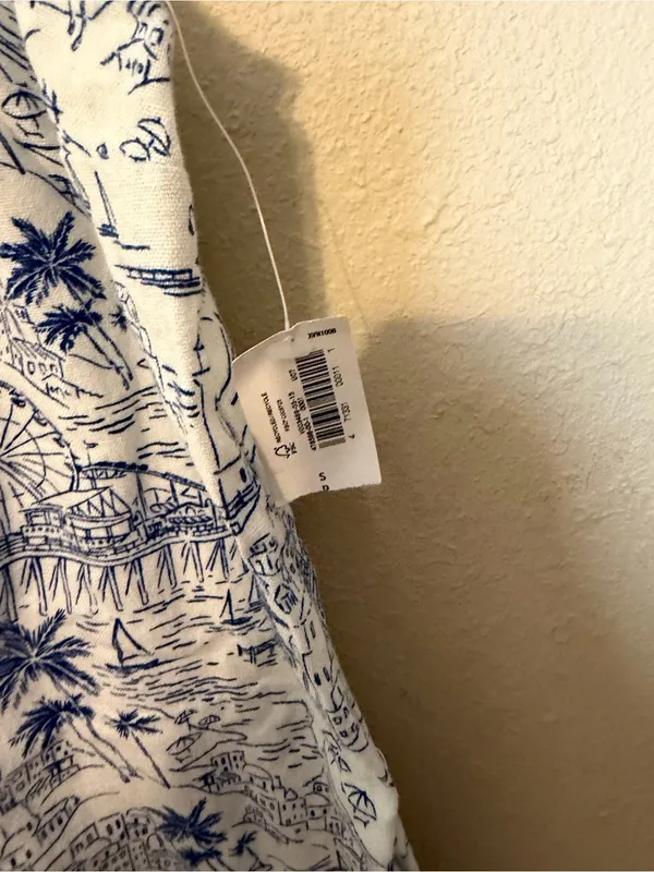 Old Navy Linen Blend Ferris Wheel Boardwalk‎ Print Dress Size Small NWT - Image 6