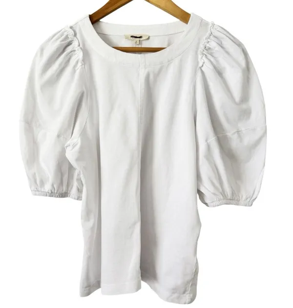 NWD Madewell Puff Sleeve Tee White Size Small - Image 3