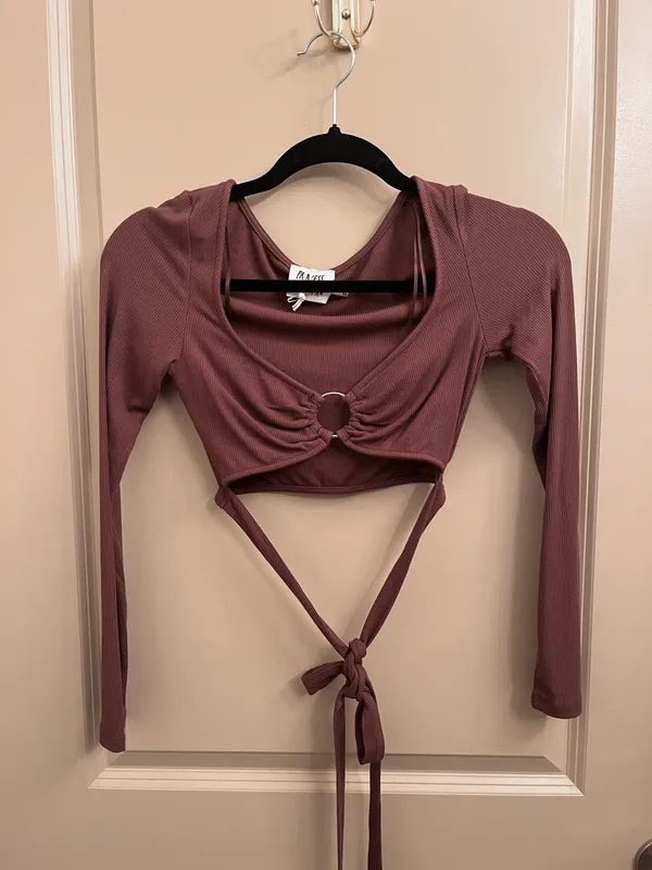 Princess Polly Long Sleeve Top Brown - Image 3
