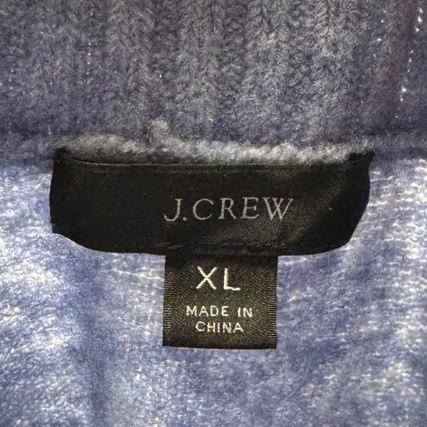 J.Crew Wool Alpaca Turtleneck Sweater Blue Orange XL - Image 6