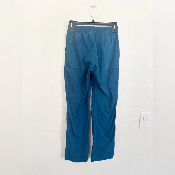 Dickies Scrub Pants XXS Teal Blue Elastic Waist Cargo Pocket Medical Uniform - Image 7