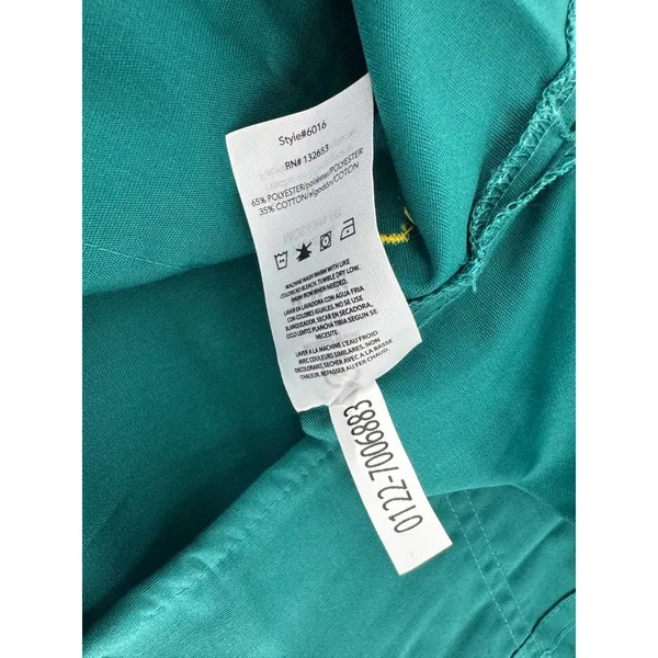 WonderWink Origins Women’s Medium Teal Scrub Top Modern Fit V Neck Medical Nurse - Image 10