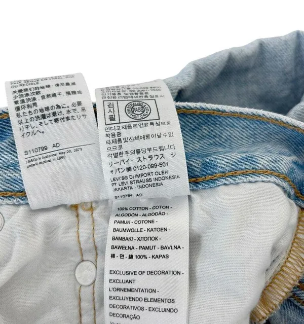 Levi's 501 Distressed Cut Off Jean Shorts Sz 31 - Image 2
