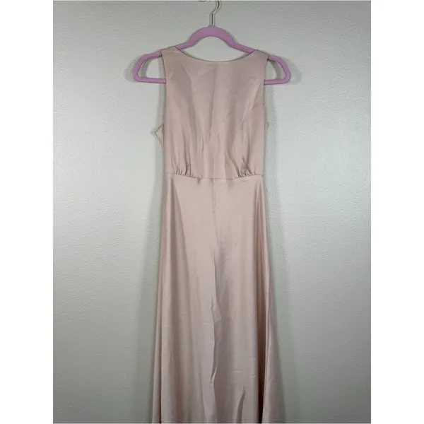 Sachin & Babi Pale Pink Maxi Dress Womens 0 Formal Bridesmaid Satin Floor Length - Image 10