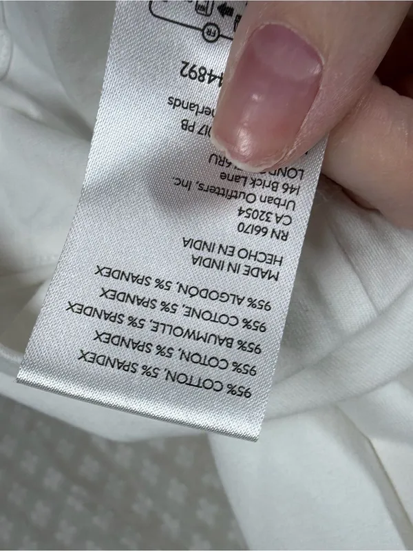 Anthropologie Pilcro White Cotton Blend V Neck Polo Tank Top - Image 4