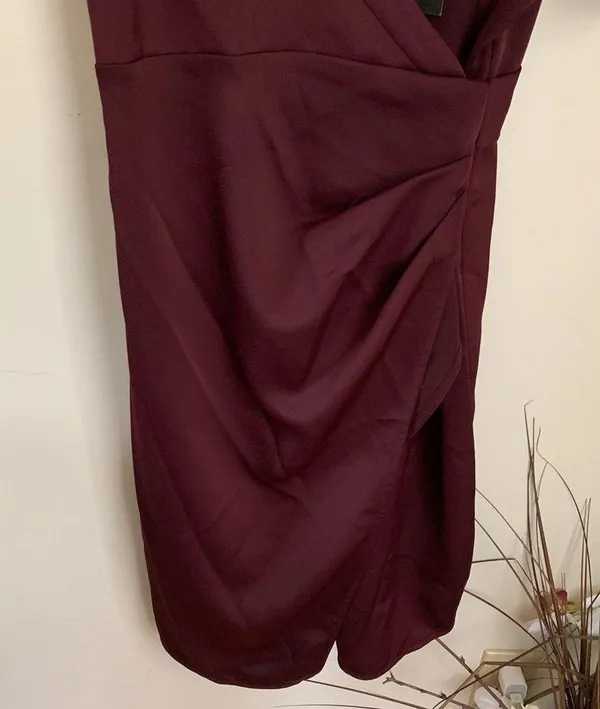 All Saints cadia mini dress in red maroon size 00 - Image 7