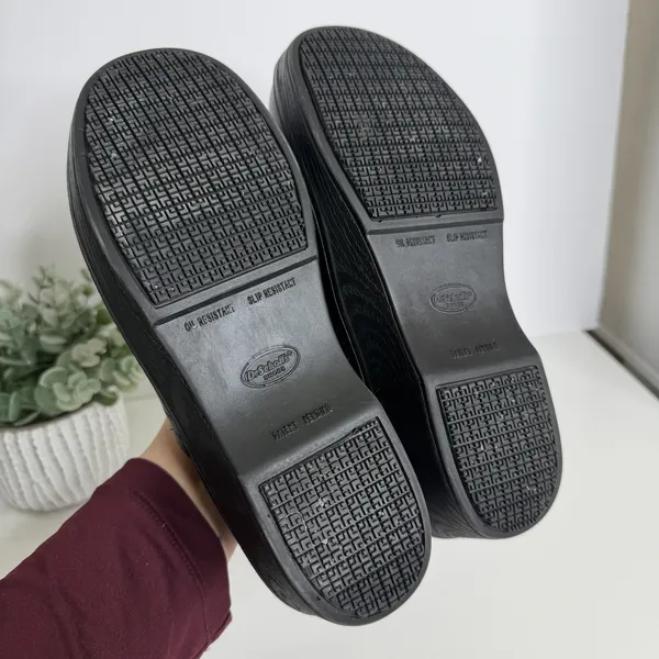 DrScholls Dynamo Work Leather Clog Black 8M Nurse‎ Doctor Slip/Oil Resistant - Image 6