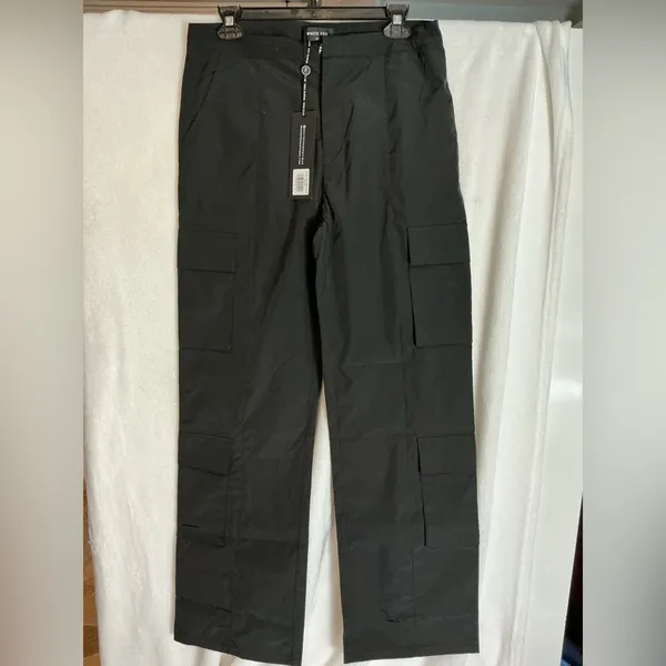 White Fox Boutique Jet Black Utility Pants A0272 - Image 2