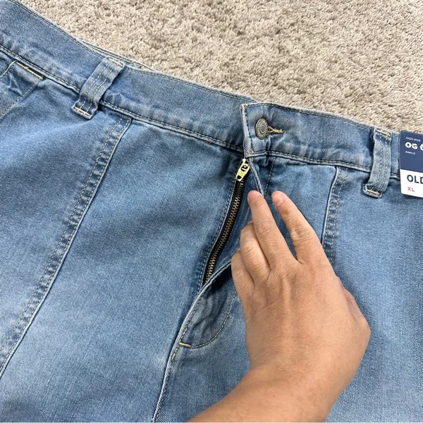 NWT Old Navy High-Waisted OGC Chino Tapered Straight Pants in Medium Wash XL - Image 10