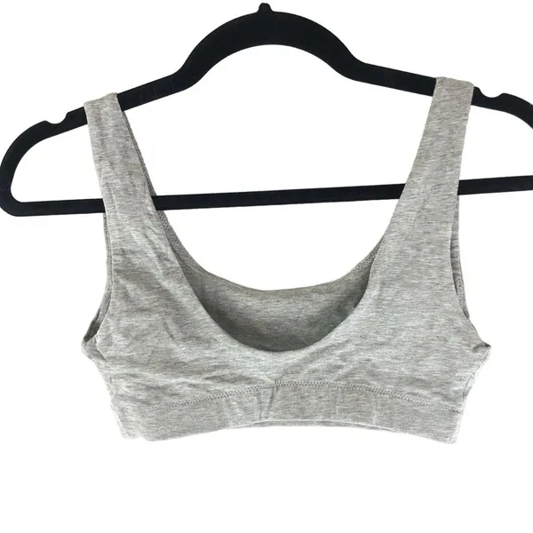 Everlane Womens The Cotton Tank Bra Heathered Gray XS - Image 4