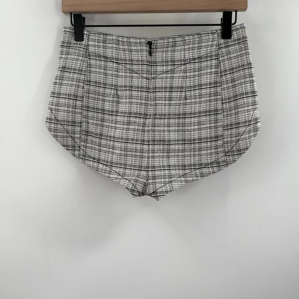 Free People Micro Shorts Women's Size 2 NWT Keep It Brief Tweed Menswear Plaid - Image 8