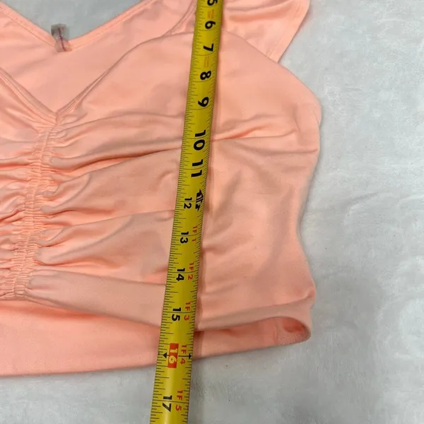 Free People Movement Orange V Neck Breathe Deeper Top XL Women - Image 8