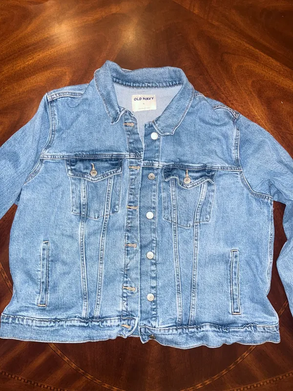Old Navy Light Wash Denim Trucker Jacket | Size XL - Image 3