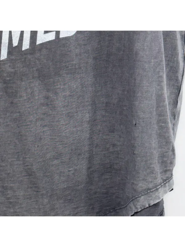 Aerie Women’s M Charcoal Gray “Can’t Be Tamed” Distressed Graphic T-Shirt - Image 5