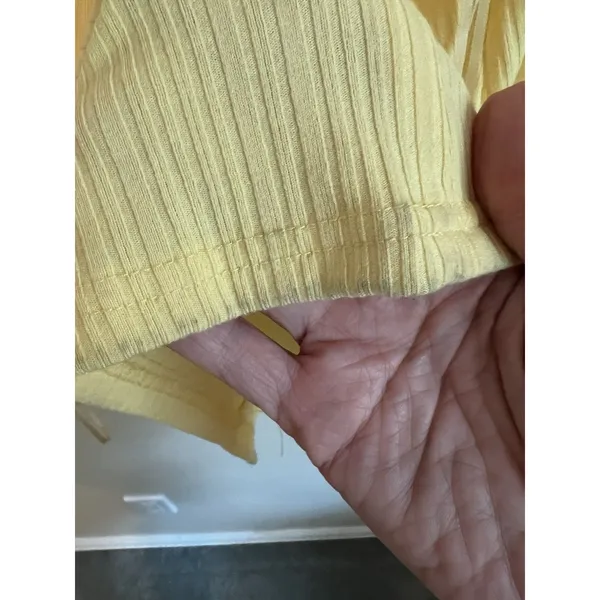 Pacsun Sun‎ Dress Size S Butter Yellow Strappy Back Mini Ribbed - Image 8