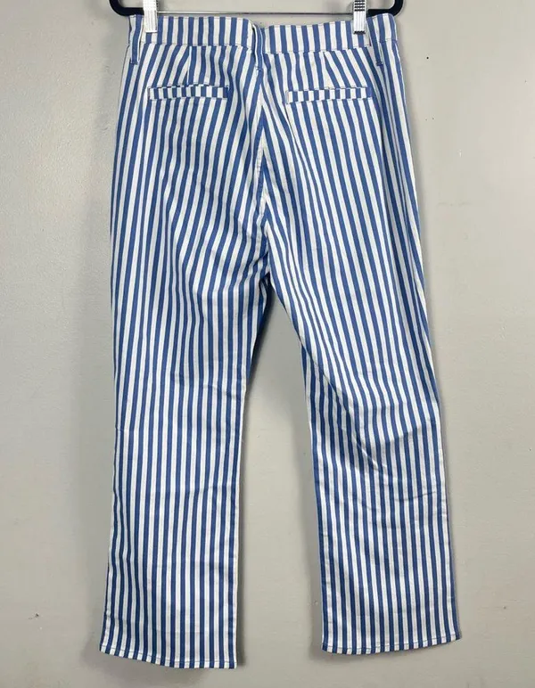 J Crew Slim demi-boot chino pant in stripe BR186 Size 29 - Image 6
