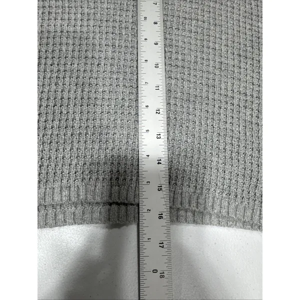 Hollister Cropped Sweater Womens XS Gray High Neck Long Sleeve Knit Pullover - Image 8