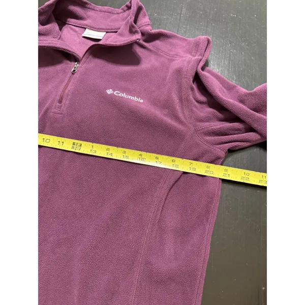 Columbia Womens Plum Purple Quarter Zip Fleece Pullover Mock‎ Neck Small - Image 5