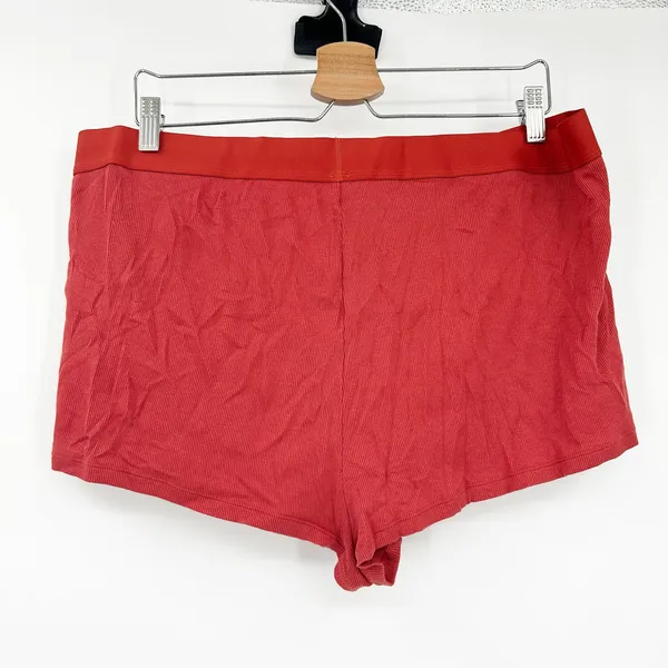 Savage x Fenty‎ Womens Lounge Sexy Rib Essentials Boy Shorts Size 4X Red Chili - Image 7