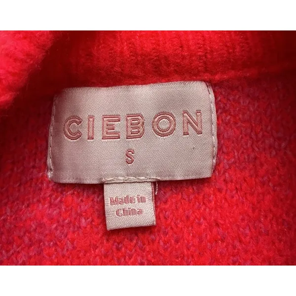 Ciebon Women's Bright Pink/ Purple Abstract Sweater Size S - Image 8