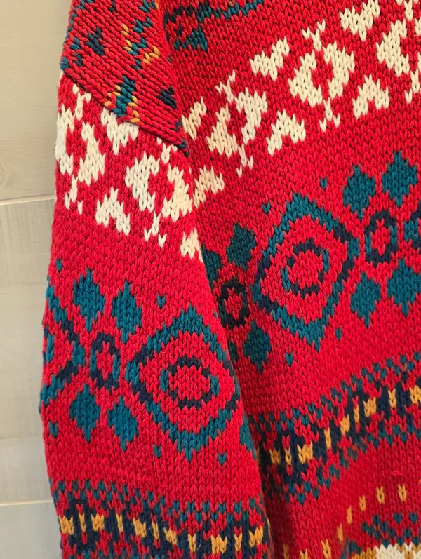 {XL} Vintage GAP Nordic Fair Isle Chunky Knit Sweater Holidays Festive - Image 3