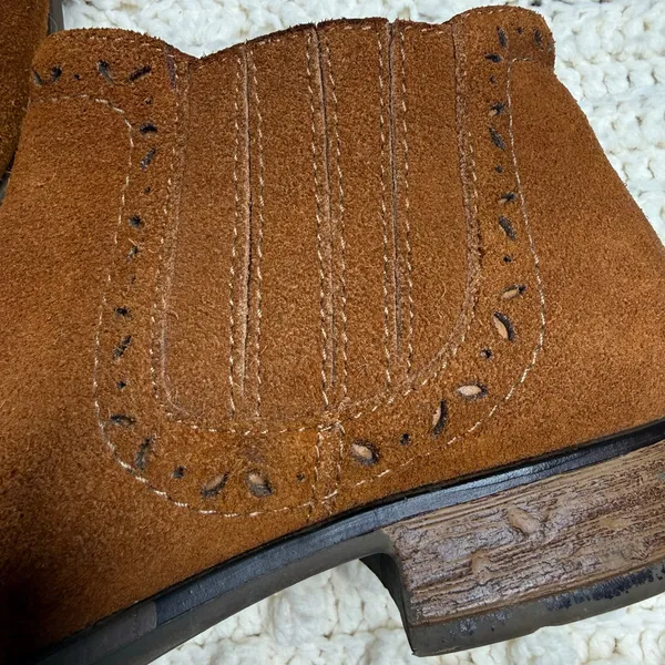 EARTH Women's 9 Buxton Suede Leather Ankle Boot Shoe Cognac Brown - Image 8