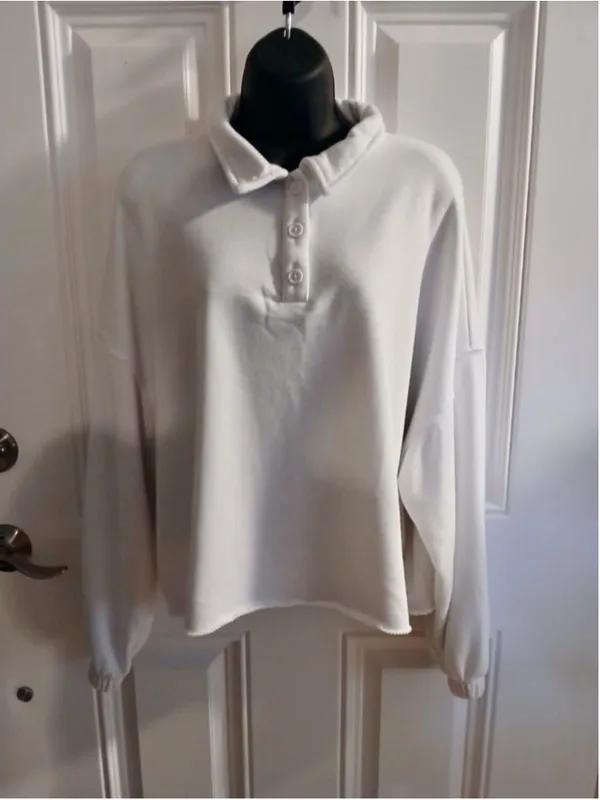 Secret Treasures Women's White Button-Front Pullover Shirt - Size M - INV462 A7 - Image 6