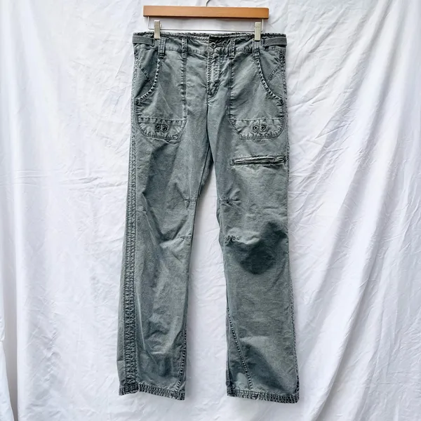 Free People | We The Free Cargo Pants Grommet Utility Size 10 Gray Hiking - Image 2