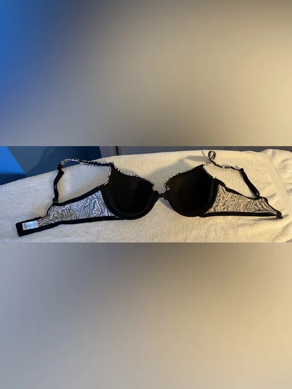 Black & White Zebra Print Underwire Bra - Women's Support - Image 2
