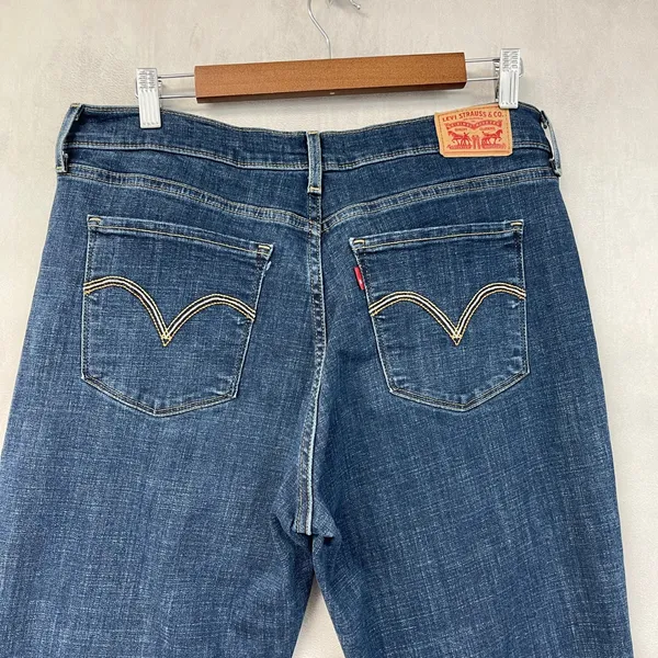 Levis Women Classic Bootcut‎ Jeans Size 12M Stretch Western Indie Heritage Lapis - Image 5