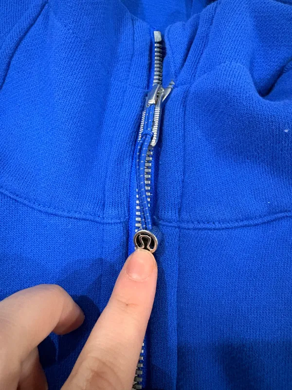 Blue Lululemon crop Scuba Full-Zip Hoodie Jacket size 12 - Image 3