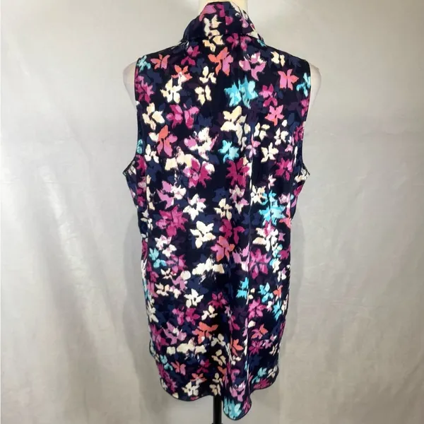Nine West colorful neck floral top size large - Image 3