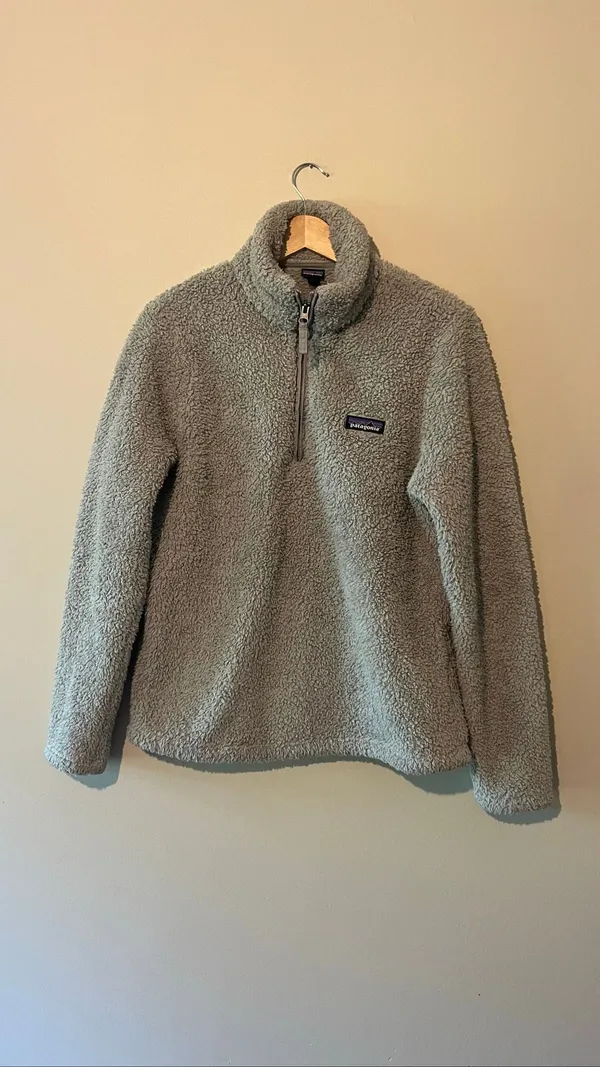 Patagonia Re-Tool Los Gatos Fleece 1/4 Snap Pullover Gray Medium Cozy Warm Gorpc - Image 2