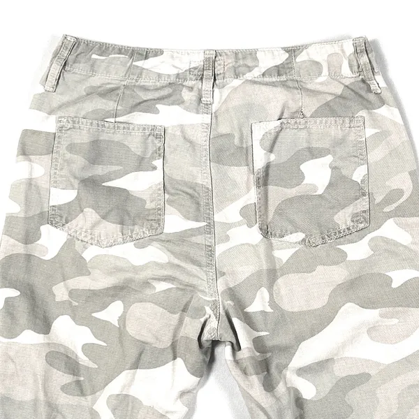 Mother The Shaker Chop Crop Fray Pants Womens 25 Camo Stripe Desert Print - Image 10