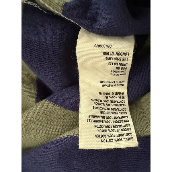 Free People We The Free Peyton Rugby Tee Blue/Green Stripe Women's Size Small‎ - Image 14