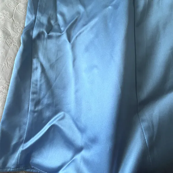 NEW Hello Molly Satin Baby Blue Mini Dress Large Dollcore Romantic Cottagecore - Image 6